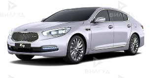 Установка защиты картера KIA Quoris в Сургуте